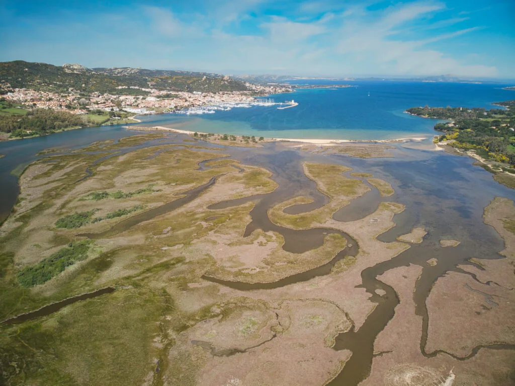 aerial view of golfo di arzachena bay cannigione 2023 03 09 05 25 03 utc