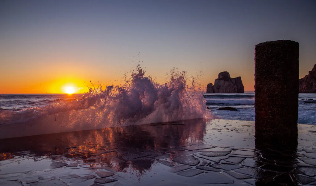 super sunset in the south of sardinia iglesias