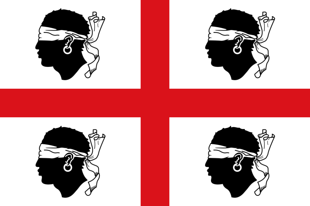 Flag of Sardinia Italy 1950–1999