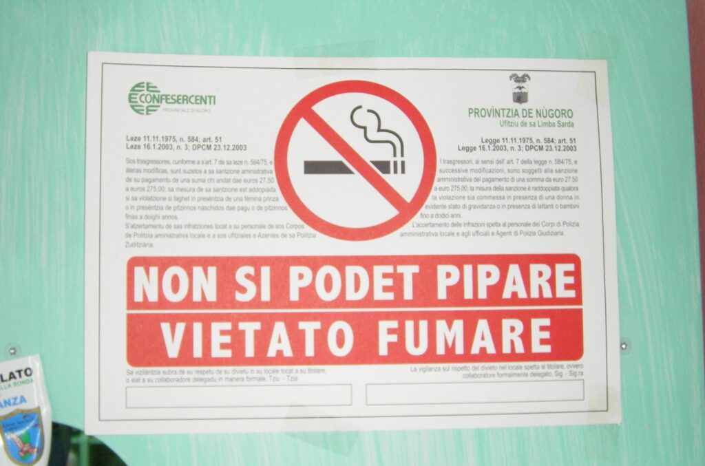 No smoking sardinian